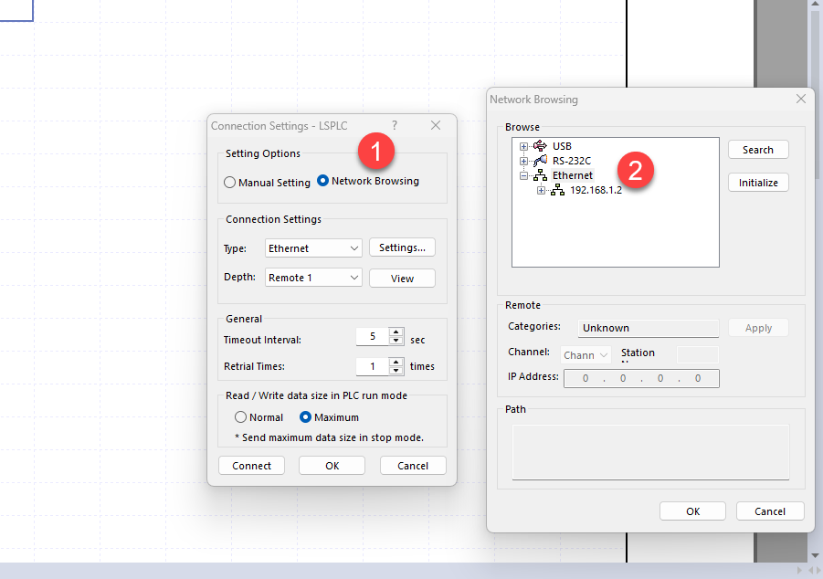 Solution Square : PC to PLC connection via Ethernet