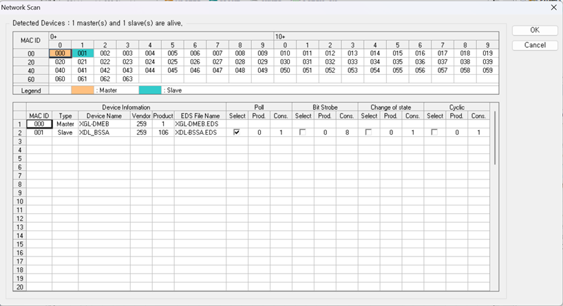 Devicenet File Solution Square : DeviceNet 설정 방법 (DMEB,XDL,GDL)