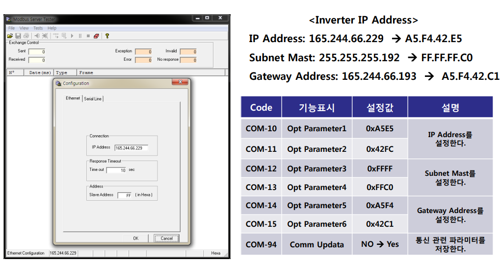 Solution Square : iS7 Modbus TCP Protocol 규격 및 Test Tool 사용방법